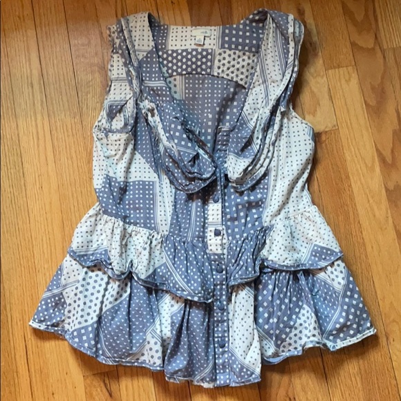 Anthropology Button up peasant blouse - Picture 1 of 2